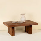 Indian coffee table made from reclaimed hardwood, a bold and timeless piece of unique wooden furniture.