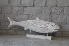 Phank, carved white decorative fish