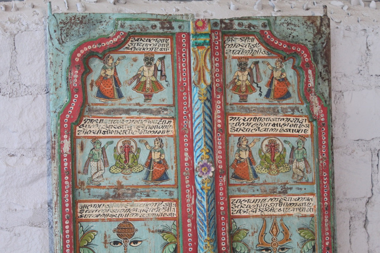 Jadoo, antique hand-painted door