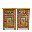 Maya, set of 2 handpainted bedside tables