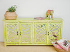 Freen star, antique sideboard with glass doors