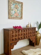 Dewas, indian-style wooden console table